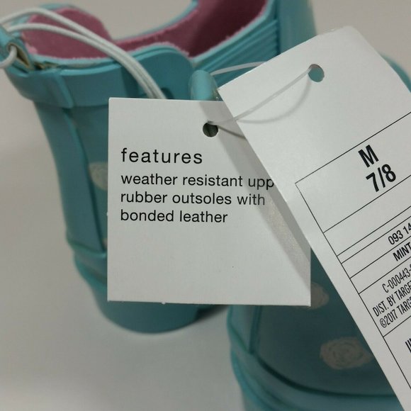 Girls Cat & Jack Tiffany Polka Dot Rain Boots - Picture 9 of 9